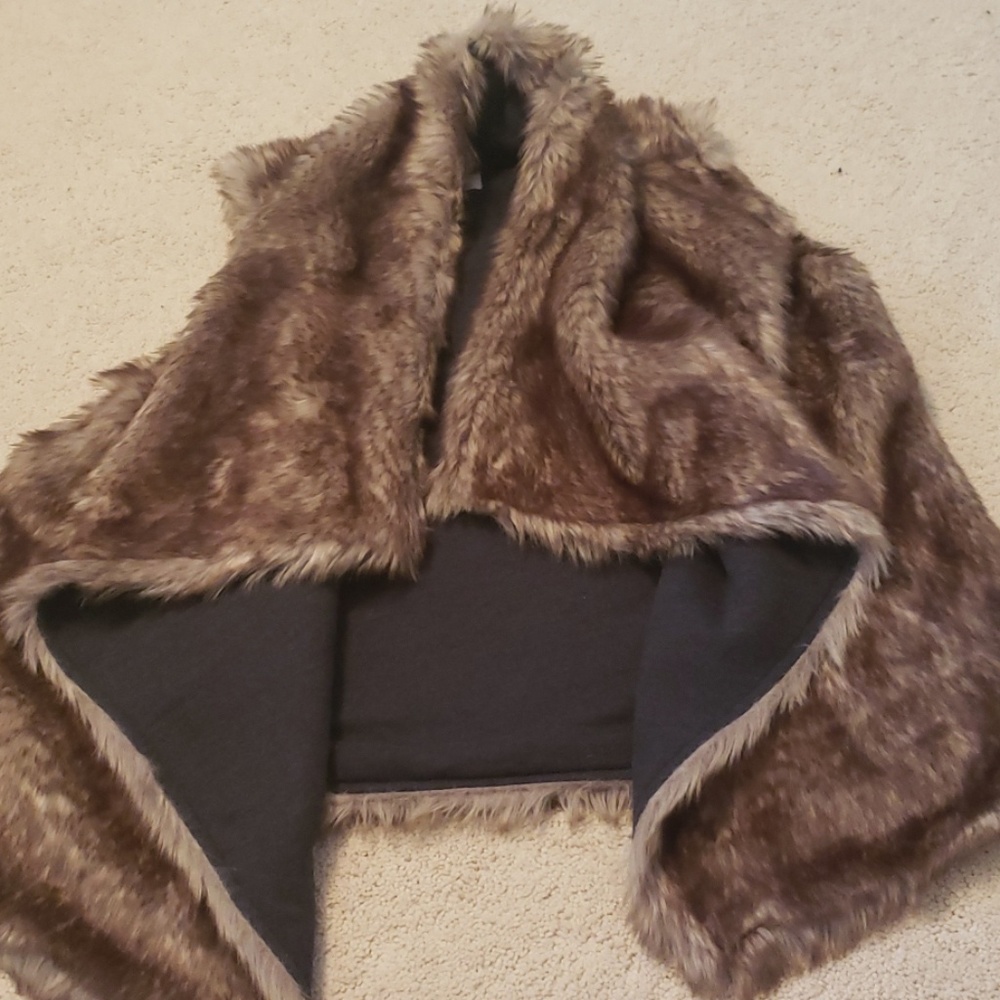 Faux Fur Layered Vest